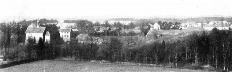Glanerbrug klooster bij grensovergang ca 1900 met daarvoor Glanerbeek.jpg