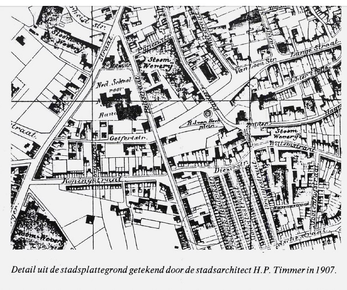 detail van stadsplattegrond van stadsarchitect H.P. Timmer in 1907.jpg