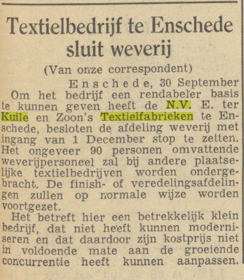 E. ter Kuile en Zoon's Textielfabrieken N.V. Algemeen Handelsblad. Amsterdam, 30-09-1954..jpg