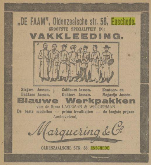 Oldenzaalsestraat 58 De Faam Twentsch dagblad Tubantia. Enschede, 08-12-1916..jpg