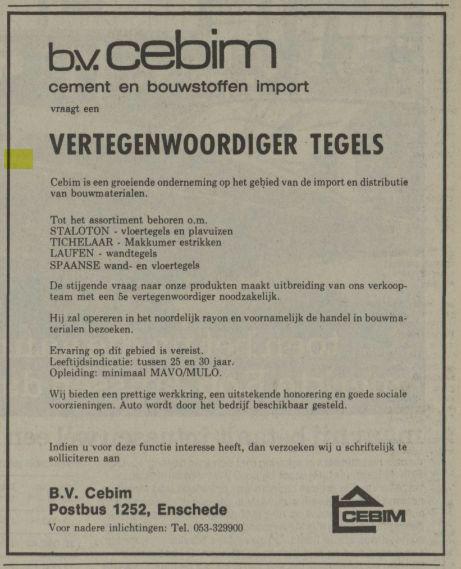 Cebim Advertentie. Nieuwsblad van het Noorden. Groningen, 06-03-1976.jpg