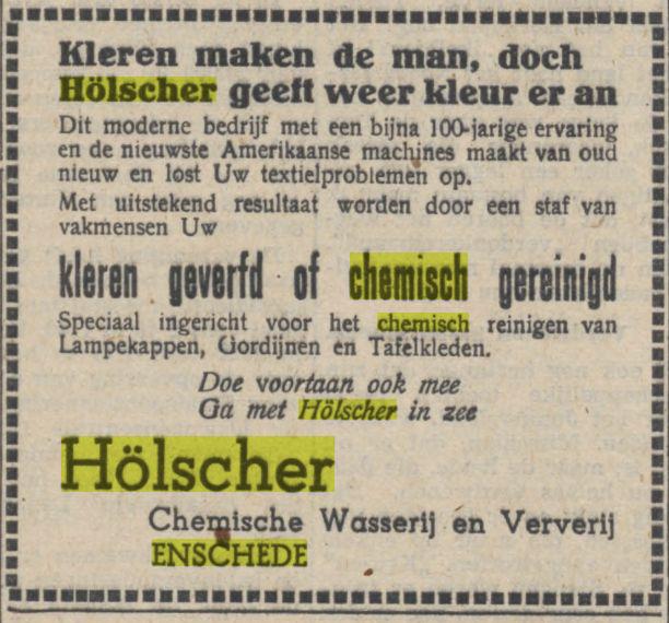 Hölscher Advertentie. De Heerenveensche koerier  onafhankelĳk dagblad voor Midden-Zuid-Oost-Friesland en Noord-Overĳssel. Leeuwarden [etc.], 24-09-1948..jpg