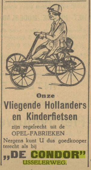Usselerweg 53 De Condor Advertentie. Twentsch dagblad Tubantia en Enschedesche courant. Enschede, 31-10-1928.jpg