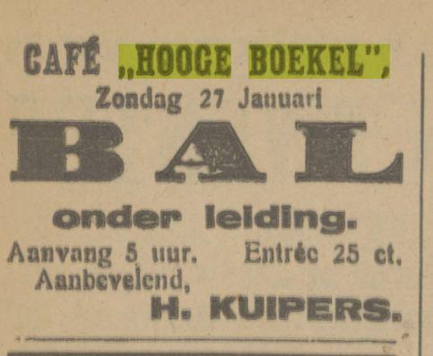 cafe Hooge Boekel Advertentie. Twentsch dagblad Tubantia en Enschedesche courant. Enschede, 25-01-1924.jpg