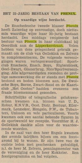 HET 35-JARIG BESTAAN VAN PHENIX. Op waardige wijze herdacht.. Provinciale Overijsselsche en Zwolsche courant. Zwolle, 18-05-1936..jpg