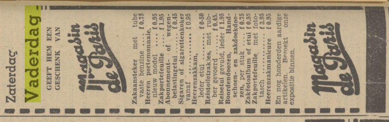 Magasin de Paris Advertentie. Twentsch dagblad Tubantia en Enschedesche courant. Enschede, 01-10-1937.jpg