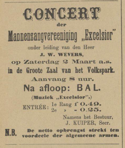 Volkspark Advertentie. Tubantia. Enschede, 27-02-1895.jpg
