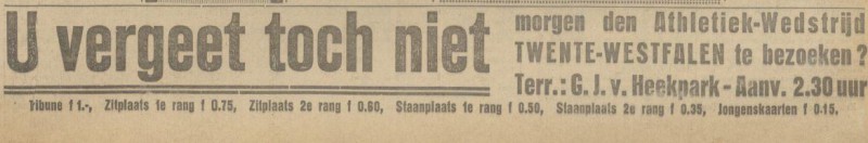G.J. van Heekpark Advertentie. Twentsch dagblad Tubantia en Enschedesche courant. Enschede, 31-07-1926.jpg