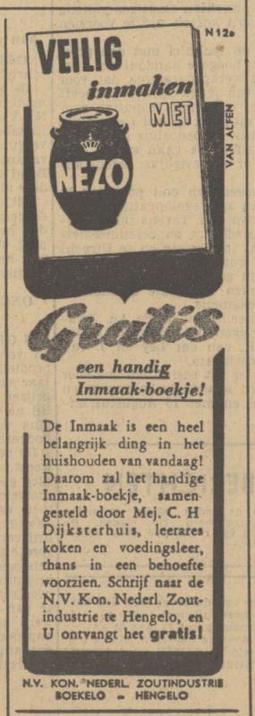 Nezo KNZ Boekelo Advertentie. Twentsch dagblad Tubantia en Enschedesche courant. Enschede, 30-07-1941.jpg