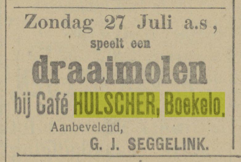 Boekelo cafe Hulscher Advertentie. Tubantia. Enschede, 24-07-1913..jpg