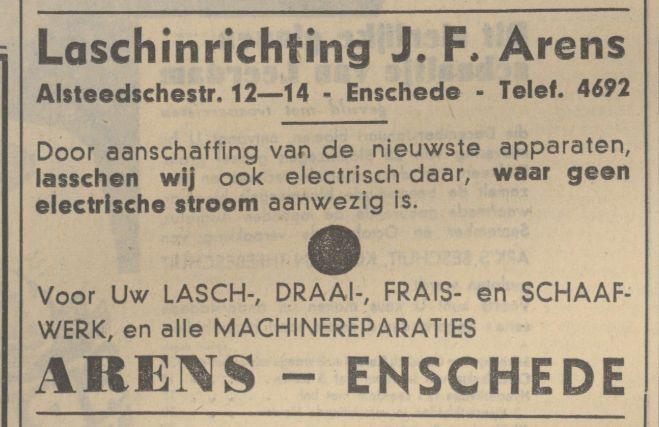 Alsteedsestraat 12-14 Lasinrichting J.F. Arens advertentie Tubantie 19-8-1939.jpg