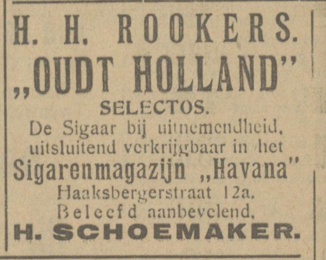 Haaksbergerstraat 12a sigarenmagazijn Havana H. Schoemaker advertentie Tubantia 17-2-1923.jpg