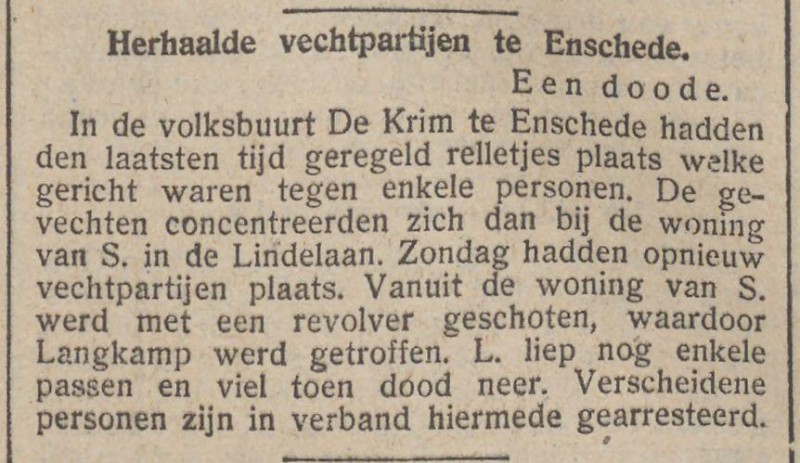 Lindelaan De Krim krantenbericht De Tijd 14-6-1926.jpg