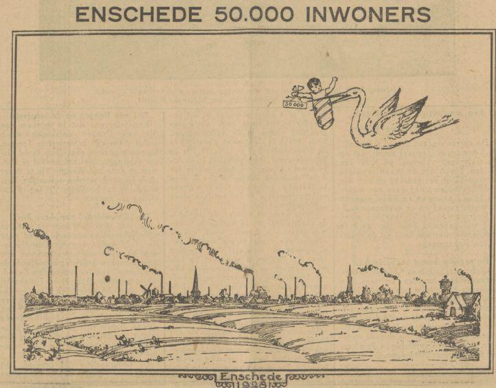 Enschede 50.000 inwoners Tubantia 8-8-1928.jpg
