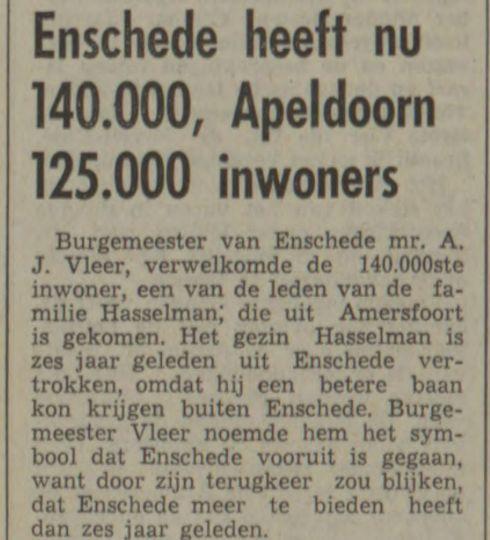 Enschede 140.000 inwoners Nieuwsblad van het Noorden 8-8-1970.jpg
