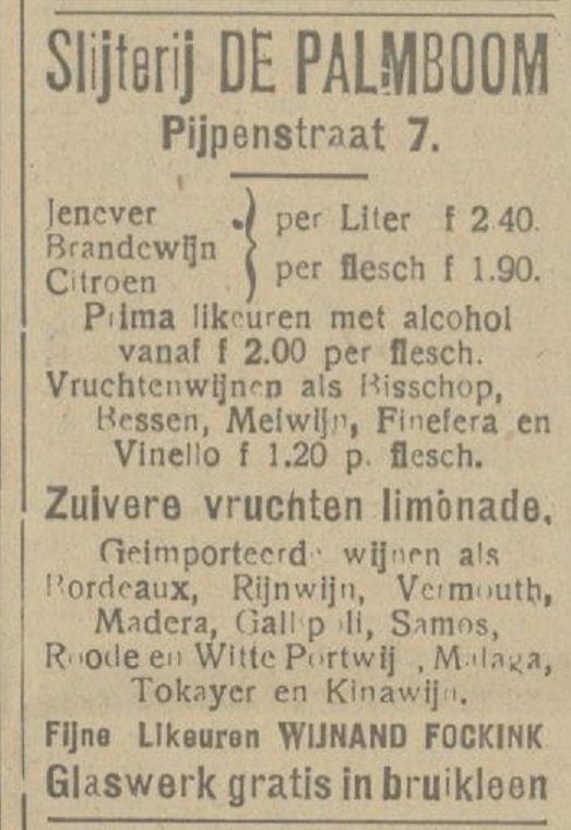 Pijpenstraat 7 Slijterij De Palmboom advertentie Tubantia 11-6-1920.jpg