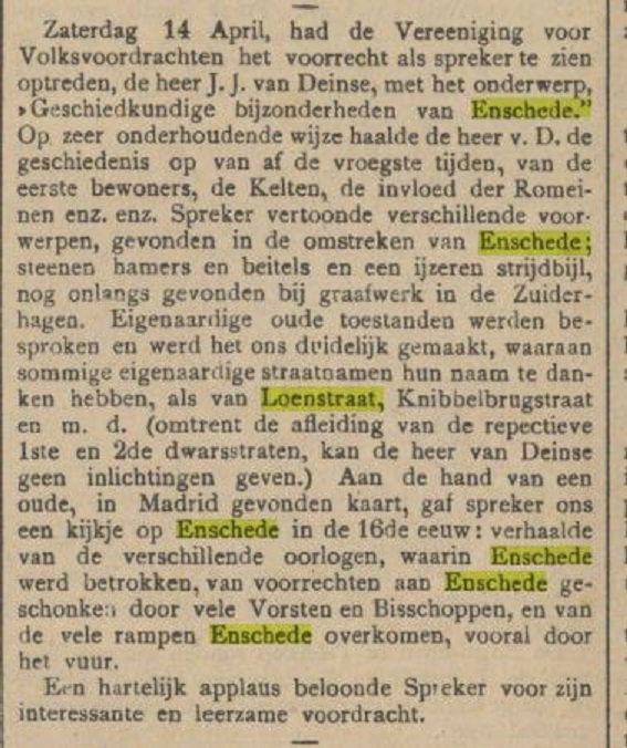 van Loenstraat krantenbericht Tubantia 18-4-1900.jpg