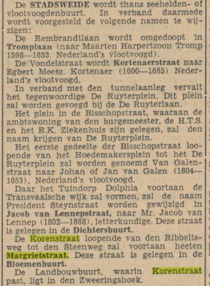 Korenstraat wordt Margrietstraat krantenbericht Tubantia 5-5-1936.jpg