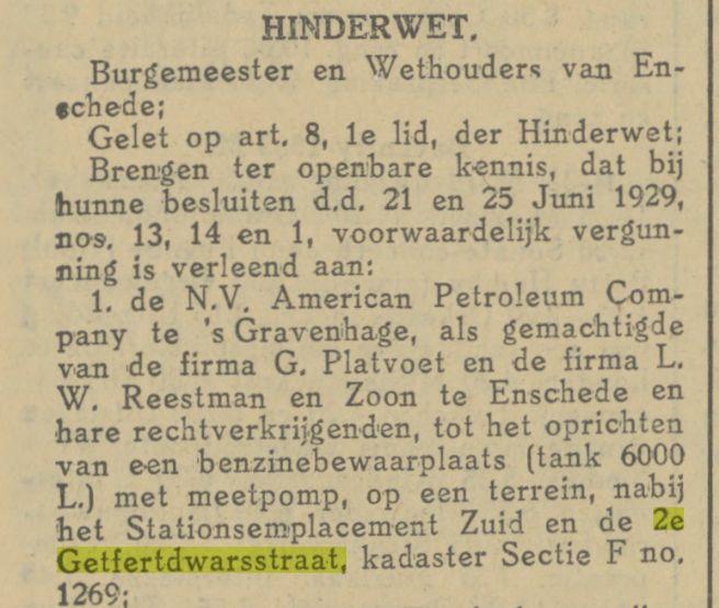 2e Getfertdwarsstraat krantenbericht Tubantia 27-6-1929.jpg
