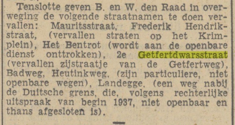 2e Getfertdwarsstraat krantenbericht Tubantia 29-4-1938.jpg