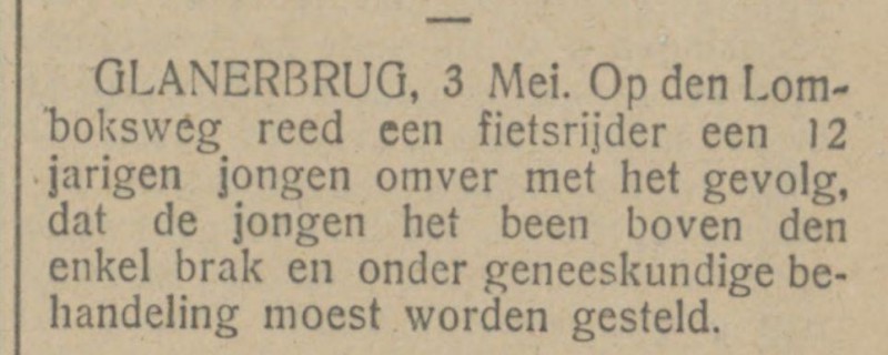 Lomboksweg Glanerbrug krantenbericht Tubantia 4-5-1922.jpg