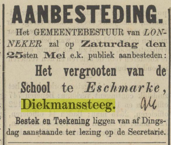 Diekmanssteeg krantenberocht Tubantia 18-5-1872.jpg