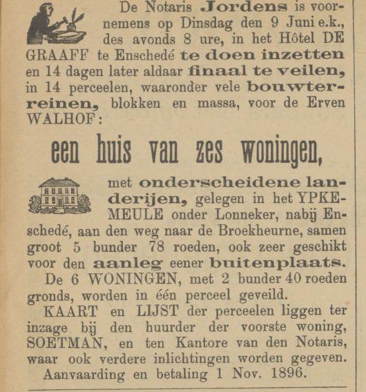 Ypkemeule weg naar Broekheurne krantenbericht Tubantia 6-6-1896.jpg
