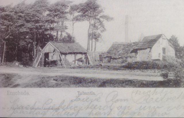 Spoordijkstraat hoek Tubantiasingel stond deze hut van Bik- Anneke. In 1906 werd op dit terrein Spinnerij Tubantia gebouwd..jpg
