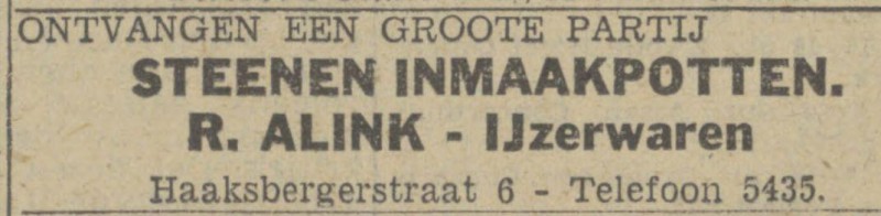 Haaksbergerstraat 6 Alink IJzerwaren advertentie Twentsch Nieuwsblad 10-9-1943.jpg
