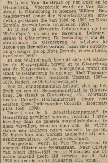 Dr. Kuyperstraat wordt Abel Tasmanstraat krantenbericht Tubantia 5-5-1936.jpg