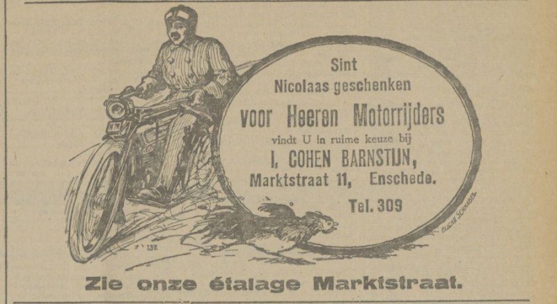 Marktstraat 11 I. Cohen Barnstijn advertentie Tubantia 2-12-1919.jpg
