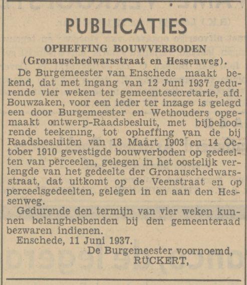 Gronausedwarsstraat en Hessenweg krantenbericht Tubantia 11-6-1937.jpg