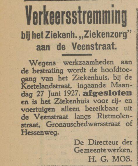 2e Gronausedwarstraat of Hessenweg krantenbericht Tubantia 27-6-1927.jpg