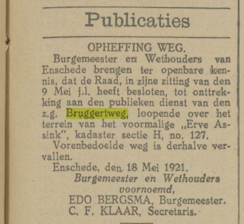 Bruggertweg krantenbericht Tubantia 19-5-1921.jpg