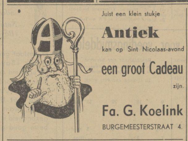 Burgemeesterstraat 4 Fa. G. Koelink advertentie Tubantia 21-11-1941.jpg