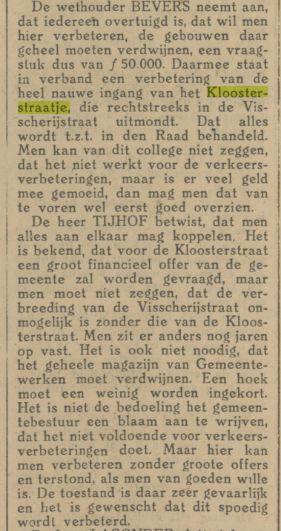 Kloosterstraatje krantenbericht Tubantia 30-11-1927.jpg