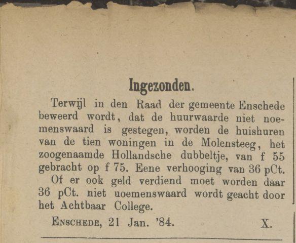 Molensteeg krantenbericht Tubantia 23-1-1884.jpg