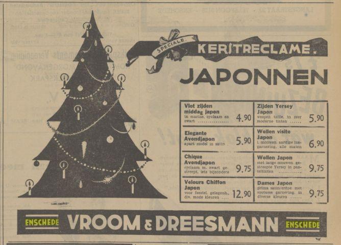 Vroom & Dreesmann Enschede advertentie Tubantia 15-12-1939.jpg