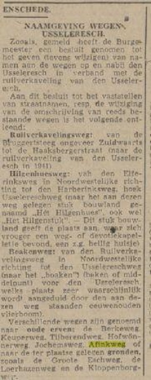 Afinkweg krantenbericht Twentsch nieuwsblad 29-5-1943.jpg