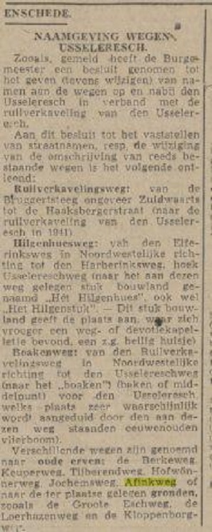 Afinkweg krantenbericht Twentsch nieuwsblad 29-5-1943.jpg
