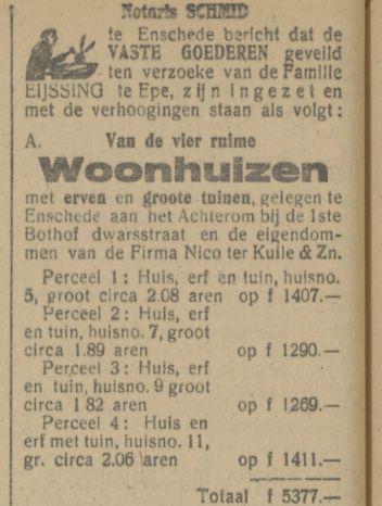 Achterom bij de 1e Bothofdwarsstraat  advertentie Tubantia 18-3-1916.jpg