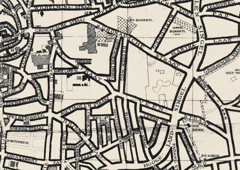 Veenstraat Kortelandstraat plattegrond 1937.jpg