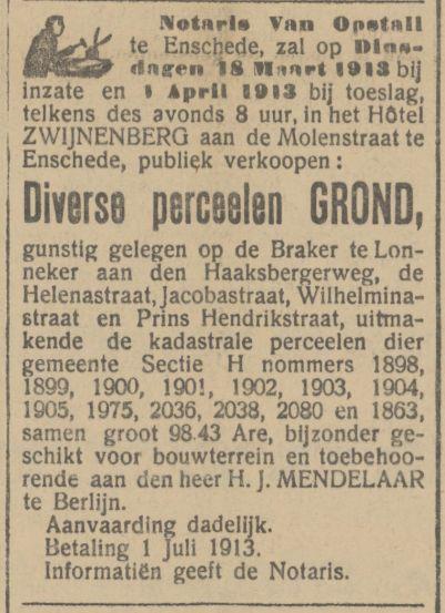 Prins Hendrikstraat advertentie Tubantia 1-3-1913.jpg