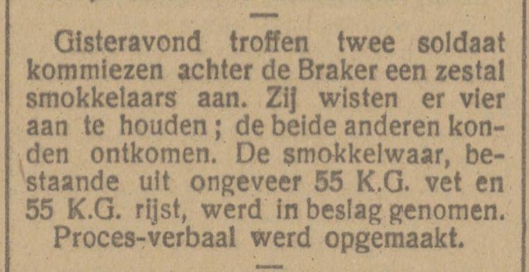 De Braker krantenbericht Tubantia 1-8-1916.jpg