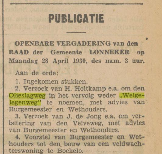 Welgelegenweg Olieslagweg krantenbericht Tubantia 24-4-1930.jpg