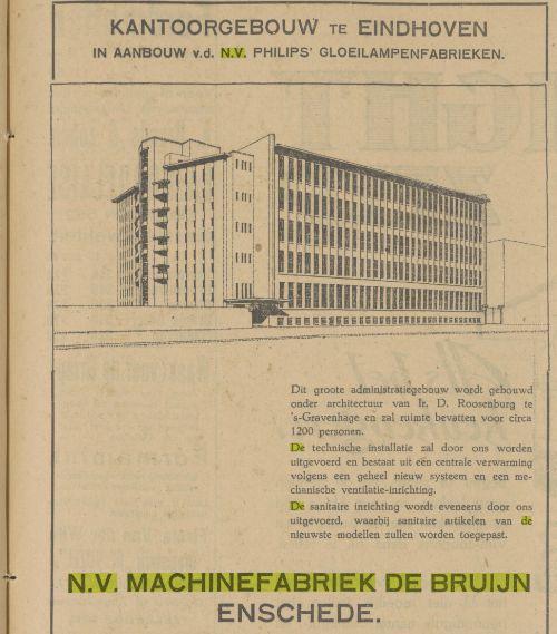 N.V. MACHINEFABRIEK DE BRUIJN ENSCHEDE.. Twentsch dagblad Tubantia en Enschedesche courant. Enschede, 28-02-1927.jpg