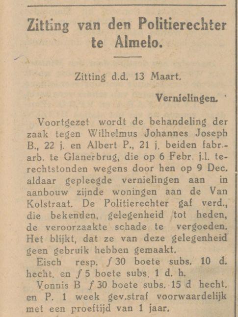 Van Kolstraat Glanerbrug krantenbericht Tubantia 14-3-1930.jpg