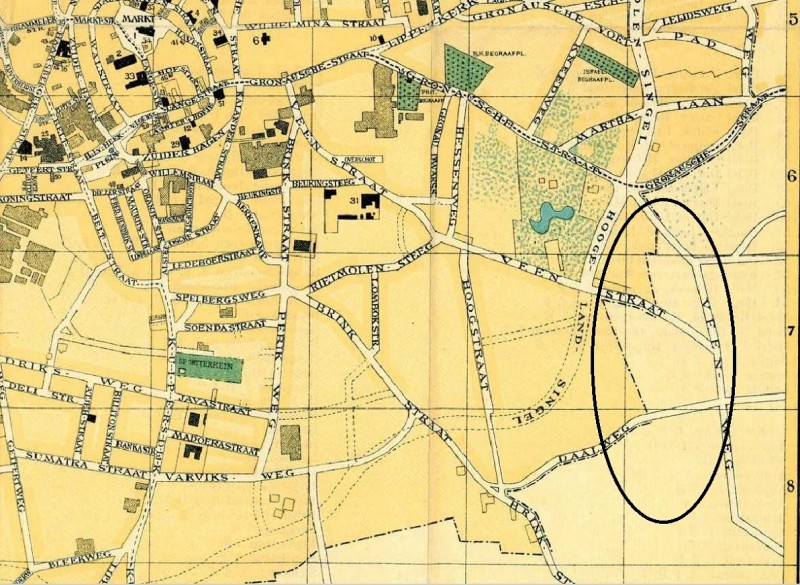 Veenweg Veenstraat plattegrond 1923.jpg