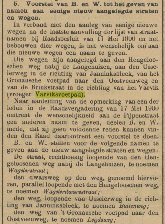 Varviksvoetpad krantenbericht Tubantia 26-1-1901.jpg