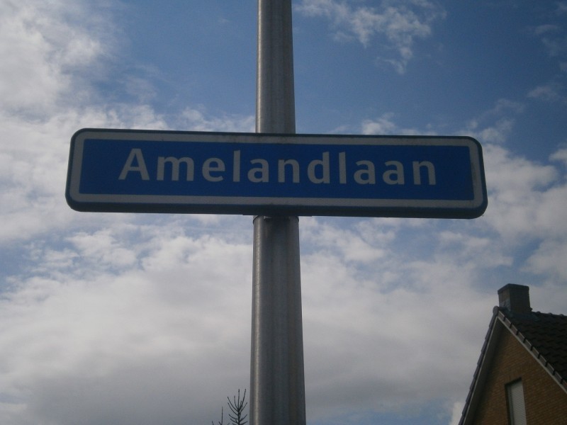 Amelandlaan straatnaambord.JPG